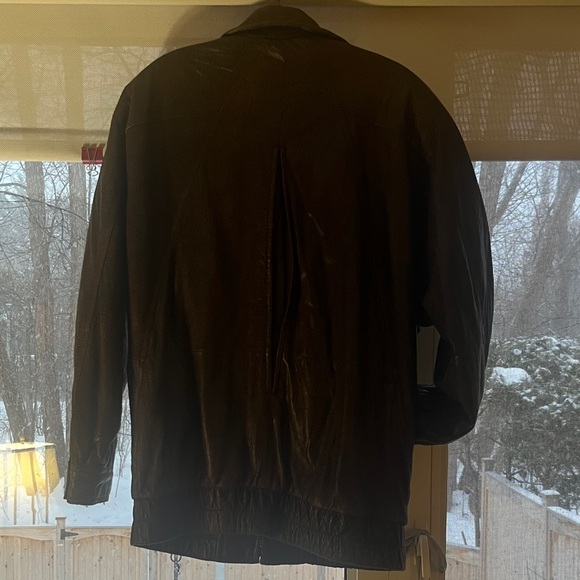 Men's Brown Leather Jacket. Men’s L. - Picture 3 of 5